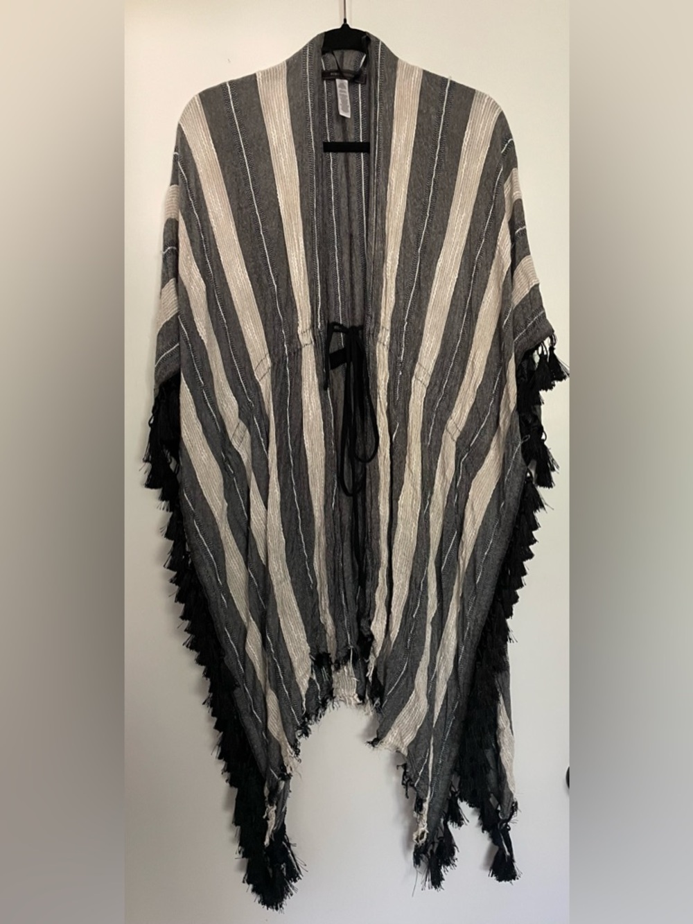 BCBG Max Azria Tassel Fringe Striped Kimono & Coverup - One Size